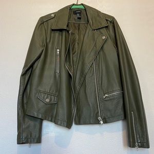 Olive moto jacket